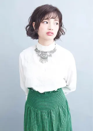 ミディアム カラー パーマ ヘアアレンジ メンズ キッズ ネイル マツエク・マツパ EnBlesS西宮 マンツーマン神道有基のヘアスタイル