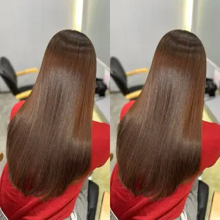 ロング カラー 縮毛矯正×ボブ💎 髪質改善/木下のヘアスタイル