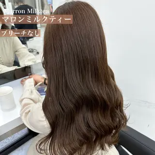 ロング カラー 韓国風艶カラー🪽 yuuna🪽🍨のヘアスタイル