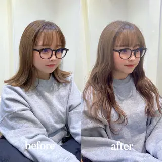 𝐲𝐮𝐮𝐦𝐢 エクステ/ 艶カラーのヘアスタイル
