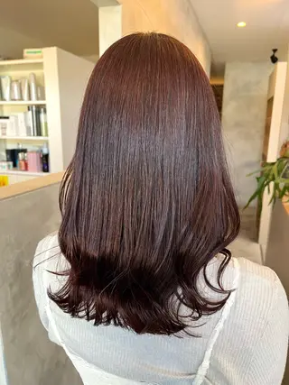 セミロング カラー Yuka /ツヤカラー✨のヘアスタイル