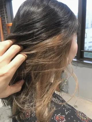 セミロング カラー パーマ 代表 中島貴志のヘアスタイル