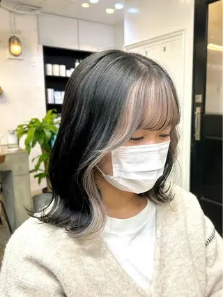 セミロング カラー ヘアアレンジ 🎀暖色カラー🎀 ♡yurika♡のヘアスタイル