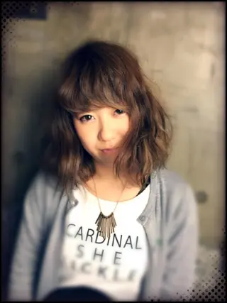 ミディアム カラー パーマ 中村 海のヘアスタイル