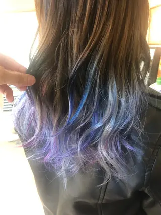 セミロング カラー 原宿サロン代表 デザインカラー伊藤卓のヘアスタイル