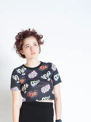 ショート カラー 髪の病院  ルーミールームのヘアスタイル