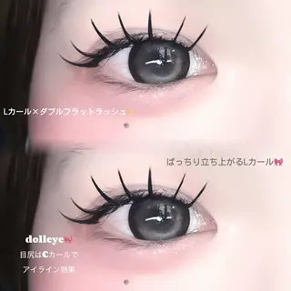 マツエク・マツパ 🩶LED＆ダブル フラットRAN🪽のマツエク・マツパデザイン