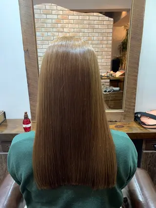 セミロング パーマ 縮毛矯正 特化生田のヘアスタイル