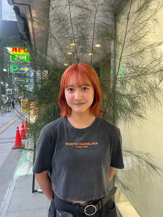 ミディアム ARISA︎ メンズハイトーンのヘアスタイル