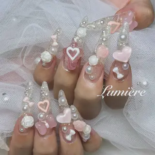 ネイル Lumière｜ ロング｜ワンホンのネイルデザイン