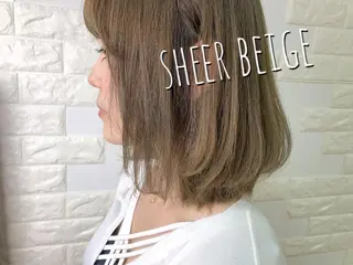 セミロング カラー 横浜ブリーチムラ直し ハイトーン/ブリーチのヘアスタイル