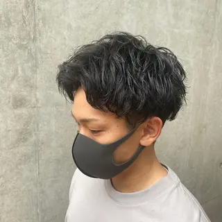 ショート パーマ メンズ 梅田茶屋町メンズ 専門美容師 山元一平のヘアスタイル