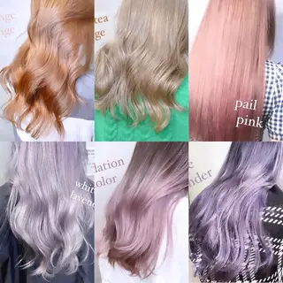 ロング カラー ヘアアレンジ 透明感カラー×小 顔レイヤー♡ヒデさんのヘアスタイル