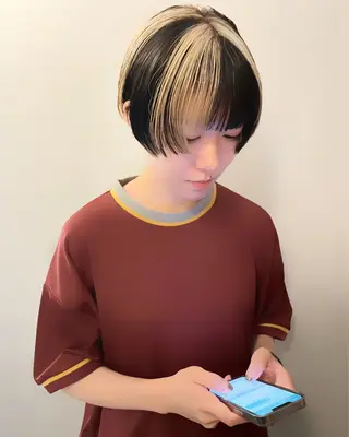 ショート カラー ショート/ボブ /パーマ🌿柏原良亮のヘアスタイル