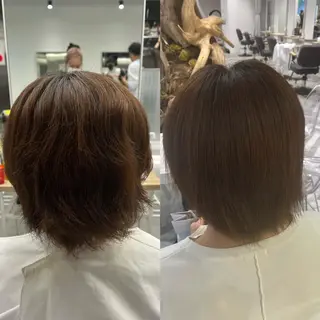 ショート mai🤍縮毛酸性ス トレート/アイリストのヘアスタイル