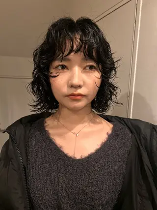 ショート パーマ 心斎橋/レイヤー/ ブリーチ/モエのヘアスタイル