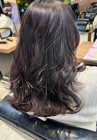 ロング カラー ヘアアレンジ メンズ キッズ ネイル マツエク・マツパ アイブロウ 透明感カラー🤎 ゆりのヘアスタイル