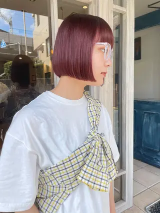 ショート カラー 🙃 透明感カラー/ボブのヘアスタイル