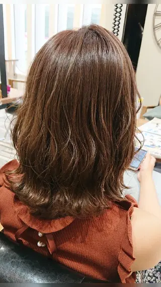 ミディアム カラー 艶カラー/インナー /グラデ/大西小百合のヘアスタイル