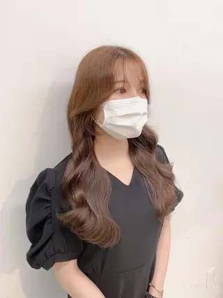 ロング カラー ヘアアレンジ 💖韓国ヘアの匠 💖TAKUMI💖のヘアスタイル