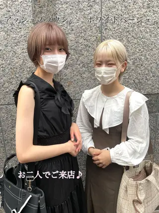 ショート カラー ヘアアレンジ 美髪矯正・レイヤー 倉友哉のヘアスタイル