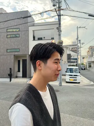 ショート メンズ 稲村 獅童のヘアスタイル