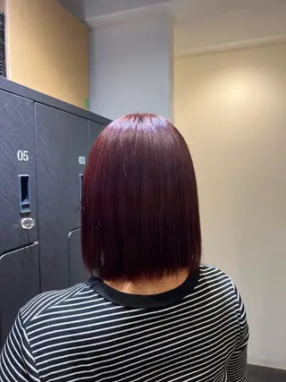 ミディアム カラー SHU｜レイヤー カット/パーマのヘアスタイル