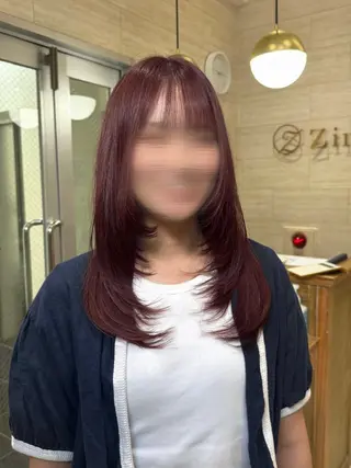セミロング 💎縮毛矯正/透明感 カラー💎椎葉みひろのヘアスタイル