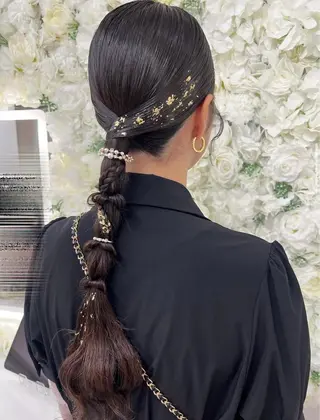 ロング ヘアアレンジ ベルグロー 原宿👸のヘアスタイル