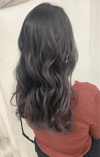 ロング カラー 京都大人女性ショート 徒歩1分/秋山のヘアスタイル