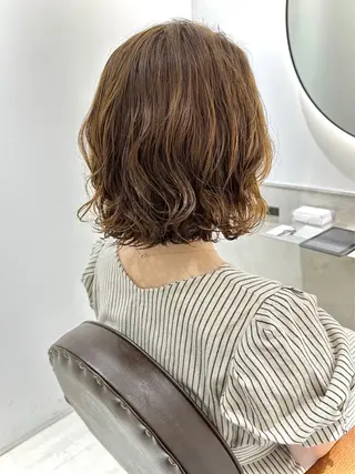 ショート カラー パーマ 銀座No.1髪質改善 縮毛矯正/本木のヘアスタイル