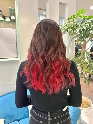 ロング カラー ヘアアレンジ 🌈インナーカラー ‘ショウマ’🌈のヘアスタイル