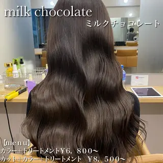 セミロング カラー プル艶職人/ にしものヘアスタイル