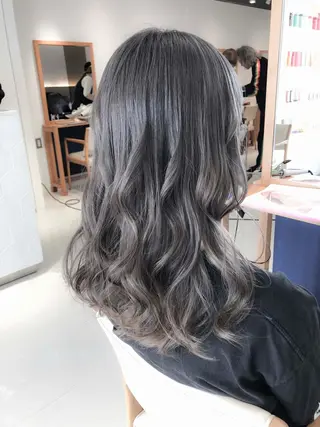 セミロング カラー Days 透明感カラーのヘアスタイル