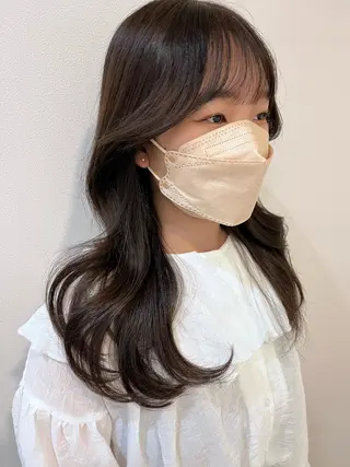 ロング カラー ヘアアレンジ 韓国×巻ける髪質改善 💍maki💍のヘアスタイル