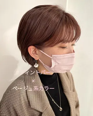 ショート カラー 過去一の柔髪ヘア 🌿einshairのヘアスタイル