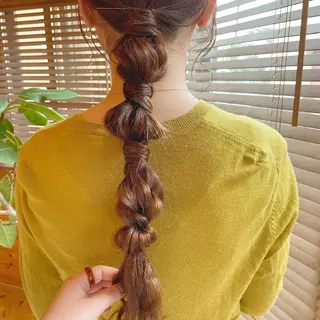 ロング ヘアアレンジ シールエクステ横浜 🐏☁️miminaのヘアスタイル