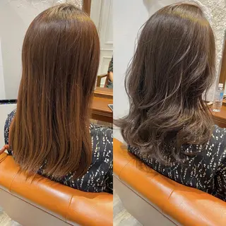 セミロング カラー 小林 佳祐のヘアスタイル