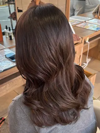 セミロング カラー 田中 優衣 @yuiha.krのヘアスタイル