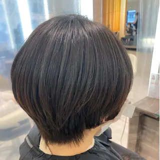 ショート 小顔レイヤー/ ベージュ🤍Rieのヘアスタイル