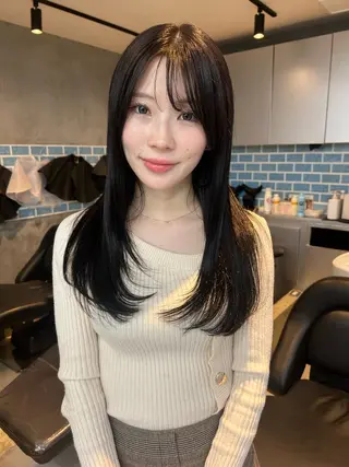 セミロング カラー 似合わせカット✂︎ りょお🫧のヘアスタイル