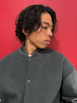 パーマ メンズ 文字 遼哉のヘアスタイル