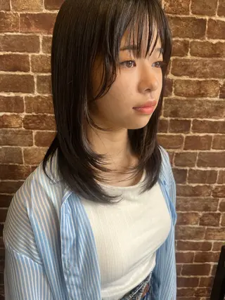 ミディアム カラー メンズ 久木原 ゆりのヘアスタイル