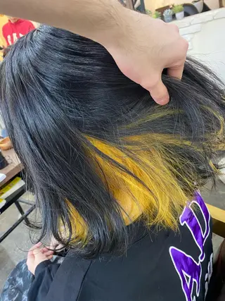 ミディアム カラー ヘアアレンジ 【艶髪×韓国風】 毛流れ職人 RYOのヘアスタイル