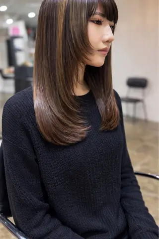 ロング 縮毛矯正／レイヤー／ 🌟mizukiのヘアスタイル