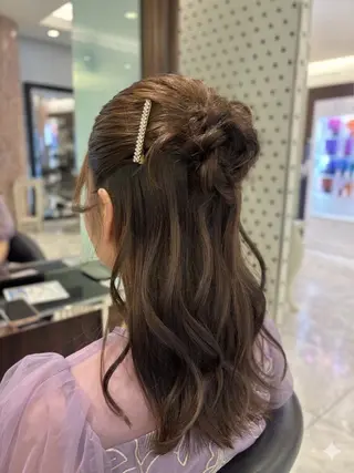 セミロング ヘアアレンジ 銀座🌿ヘア アレンジ🌿さやかのヘアスタイル