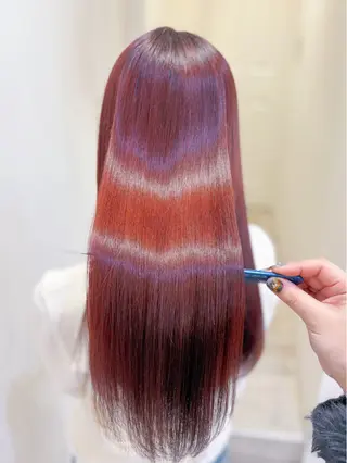 ロング カラー 💙mai🫧 縮毛矯正・ハイライトのヘアスタイル