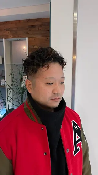 ショート パーマ メンズ ストレートパーマ/ 縮毛矯正/フウカのヘアスタイル