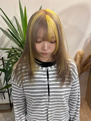 ロング カラー SHOTO ハイトー ン/ブロンドカラーのヘアスタイル