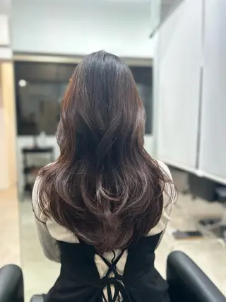 ロング 心斎橋l大人韓国ヘア レイヤー×艶カラーのヘアスタイル